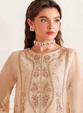 Dua By Alizeh Embroidered Chiffon 3 Piece Unstitched Suit AFB24DV3 D-3028 EMEL